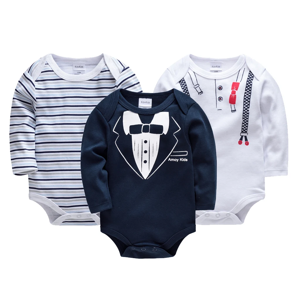3 unids/lote de ropa para bebé recién nacido, pelele bonito para niño, mono de manga larga de algodón 100%, conjuntos de ropa para bebé, mono infantil de regalo de 0 a 24M