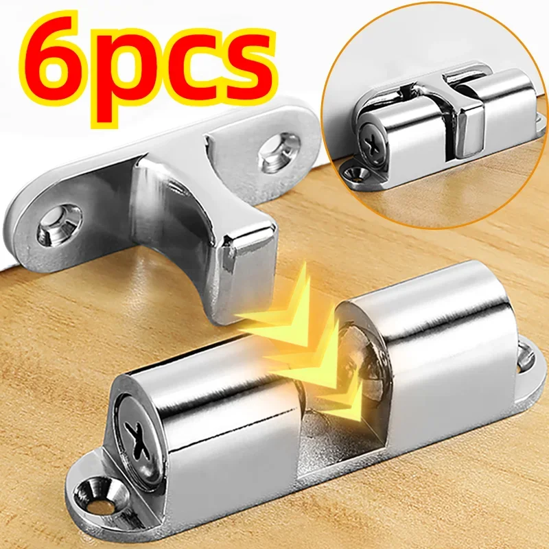 Pestillo de bola para puerta de muebles, pestillos de resorte de doble rodillo de latón, pestillos de tensión ajustable para puerta de armario, venta al por mayor