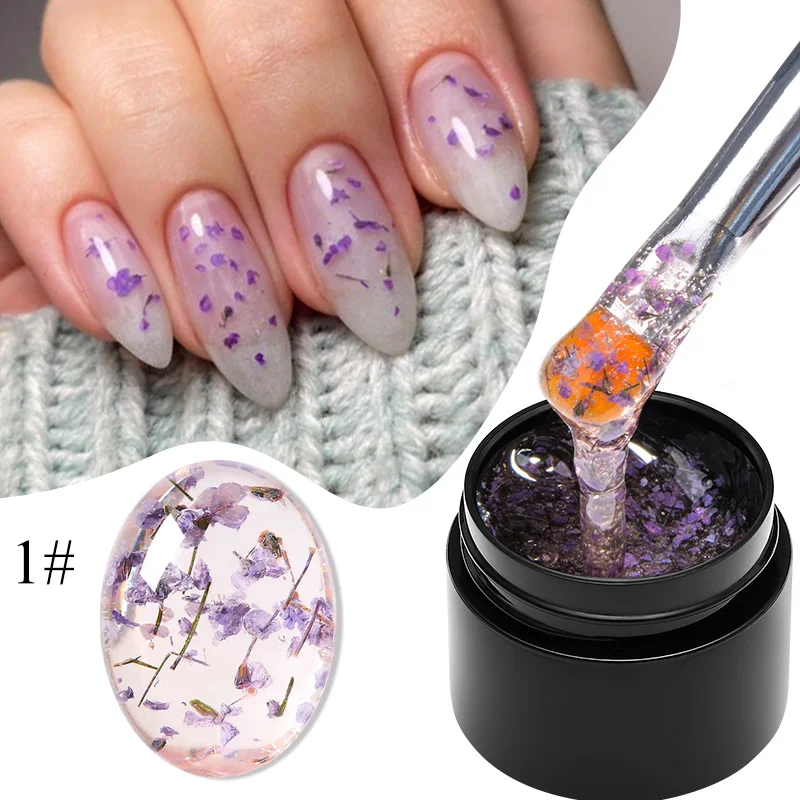 พบกับ 5ml สีชมพูดอกไม้เจลเล็บธรรมชาติดอกไม้ Fairy เล็บเจล Soak Off UV LED ภาพวาดเคลือบเงาสําหรับเล็บ