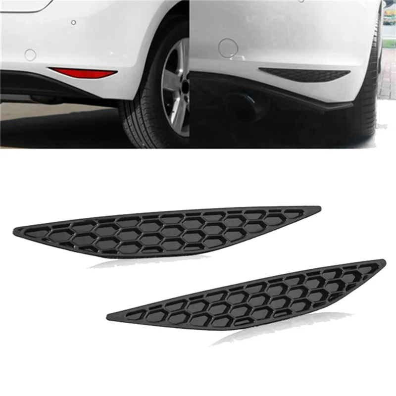 1Pair Rear Bar Honeycomb Reflector Cover Trim Styling for VW Golf 7 GTI MK7 2014-2018 Tail Fog Light Strips Sticker