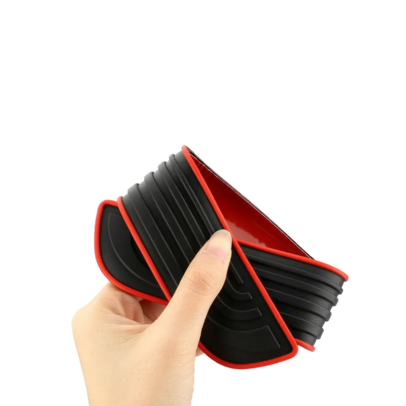 4 個ゴム車のドア敷居スカッフカバー黒ドアパネルガードプロテクタートリムアンチスクラッチ外装部品車の装飾アクセサリー