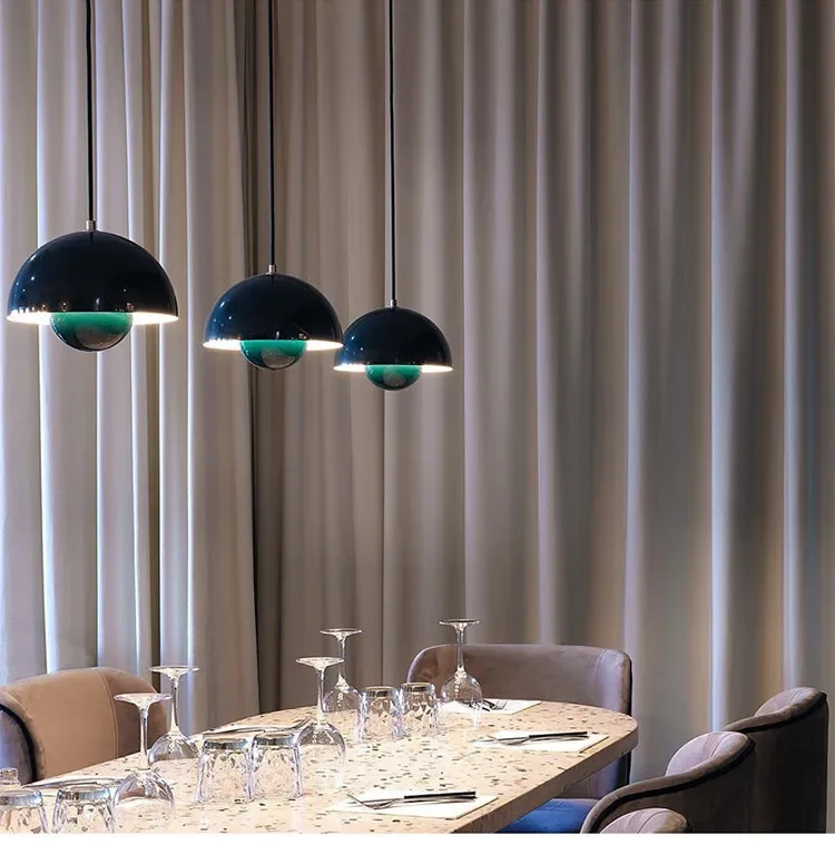 Candelabro creativo de 23cm para dormitorio, estudio, restaurante, luces colgantes, Lámpara decorativa multicolor opcional, iluminación interior moderna con brotes