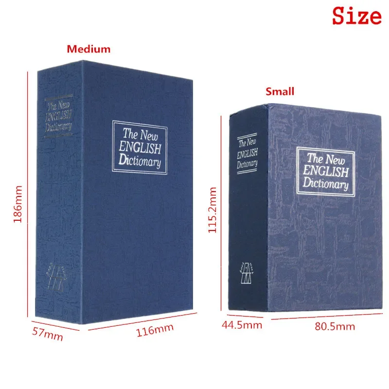 Home Storage ปลอดภัยกล่องหนังสือพจนานุกรม Bank เงินสดเครื่องประดับ Hidden Secret Security Locker 2 ปุ่มล็อค Drop Shipping