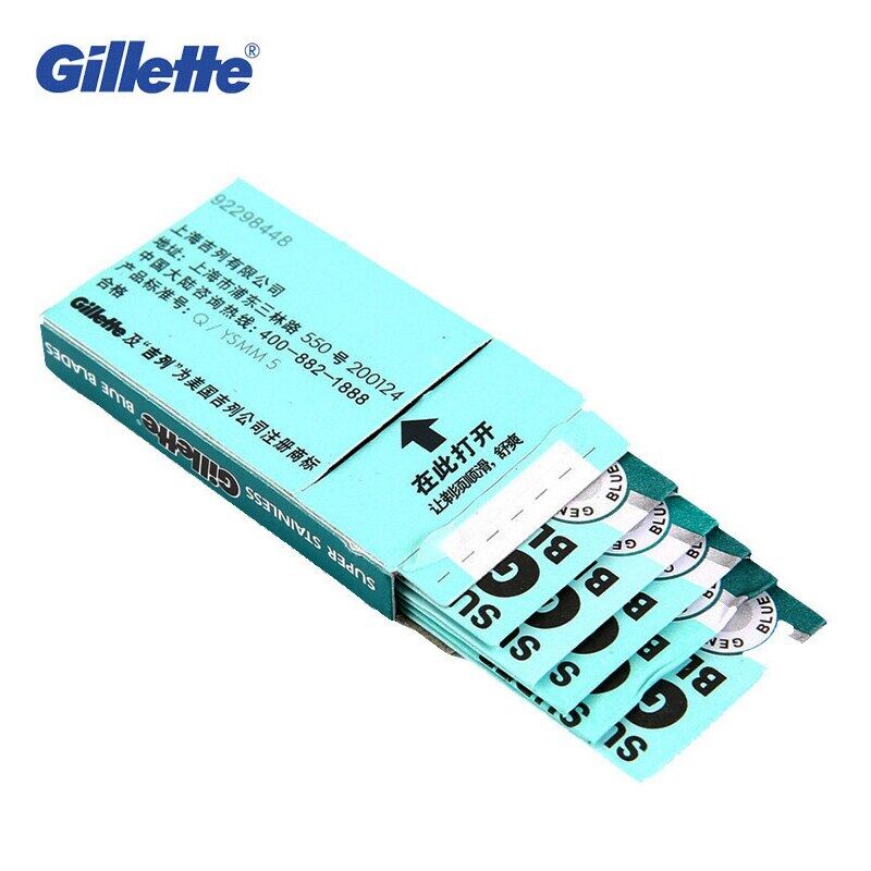 Gillette Super Blue Razor Blades Ultra Thin Double Edges Shaving Catridages Replacement Shaver Heads Refills 5/10/50/100pcs