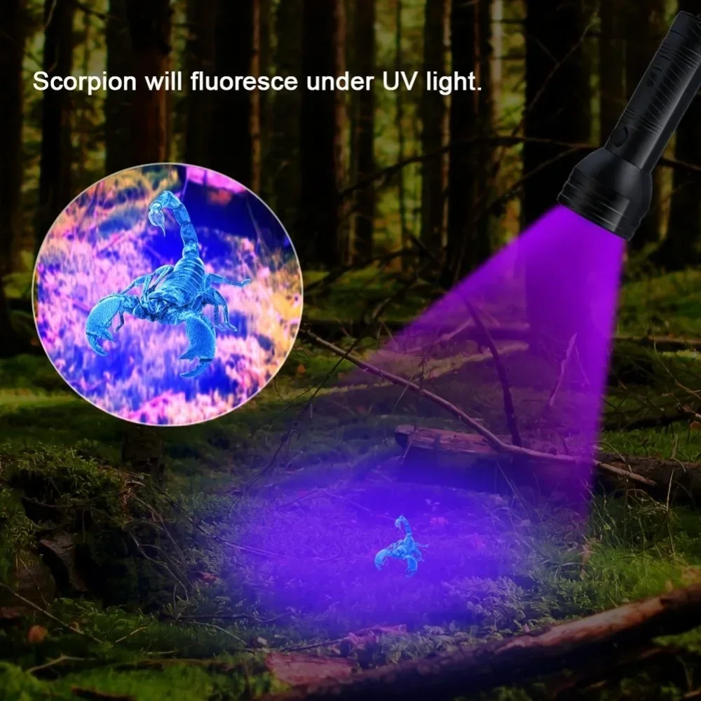 12/21/51 LED Protable UV Flashlight Black Light Ultraviolet Torch Blacklight Detector for Dog Urine Pet Stain and Bed Bug