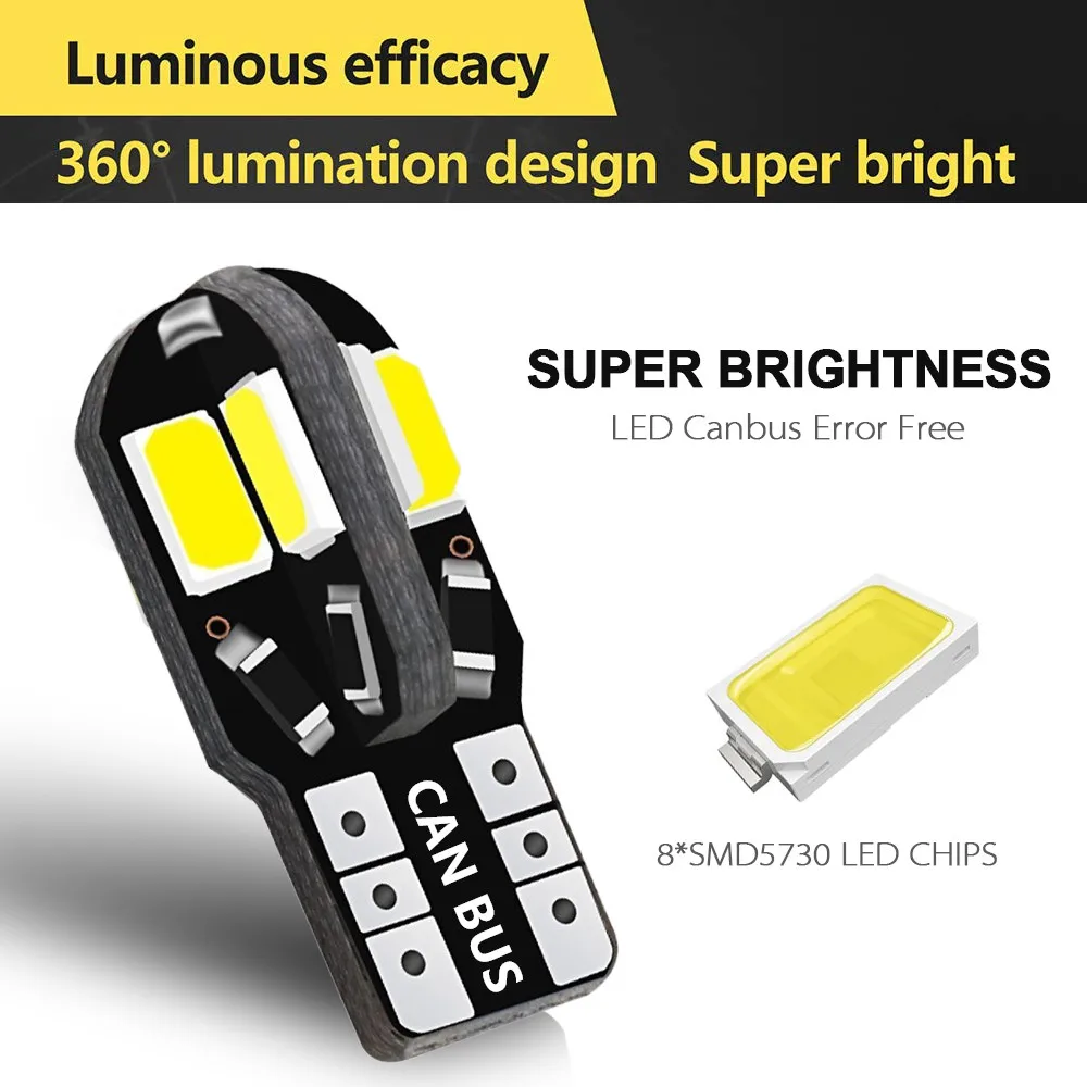 10X LED W5W Canbus T10 Car Interior light for Land Rover v8 discovery 4 2 3 x8 freelander 2 defender A8 a9 for Land Rover v8 dis