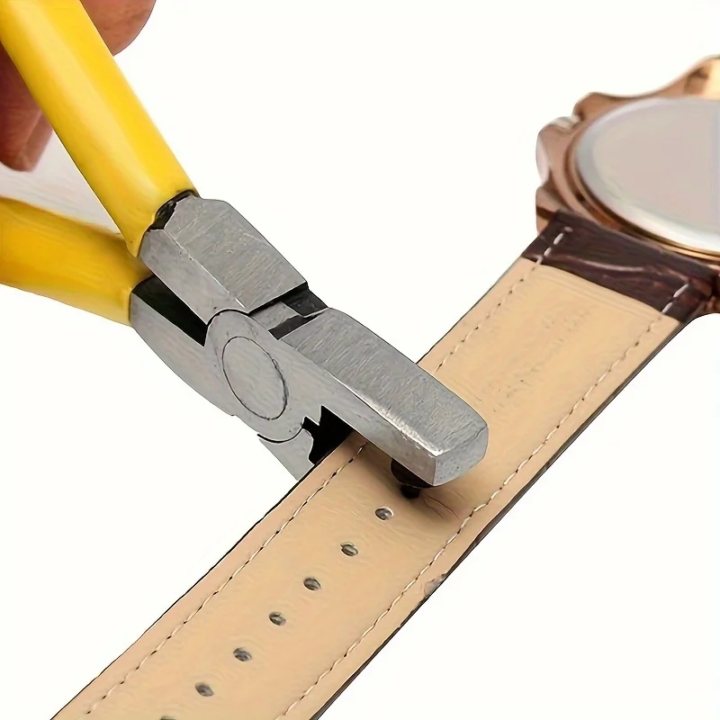 Pince universelle de perçage de trous en cuir de 2.0mm, outil de réparation de projets d'artisanat de chaussures de collier de chien de ceinture sans effort, adapté aux sangles fines