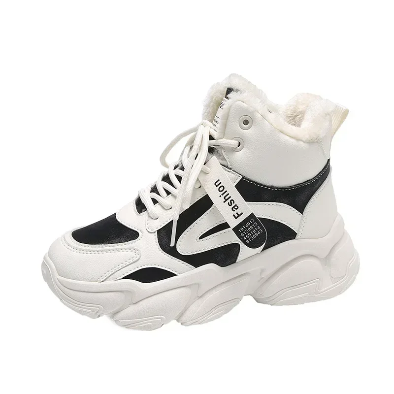 Zapatillas de deporte cálidas para Mujer, botas de nieve con plataforma, botines informales para Mujer, Zapatos de felpa, botas de algodón para Mujer 2023