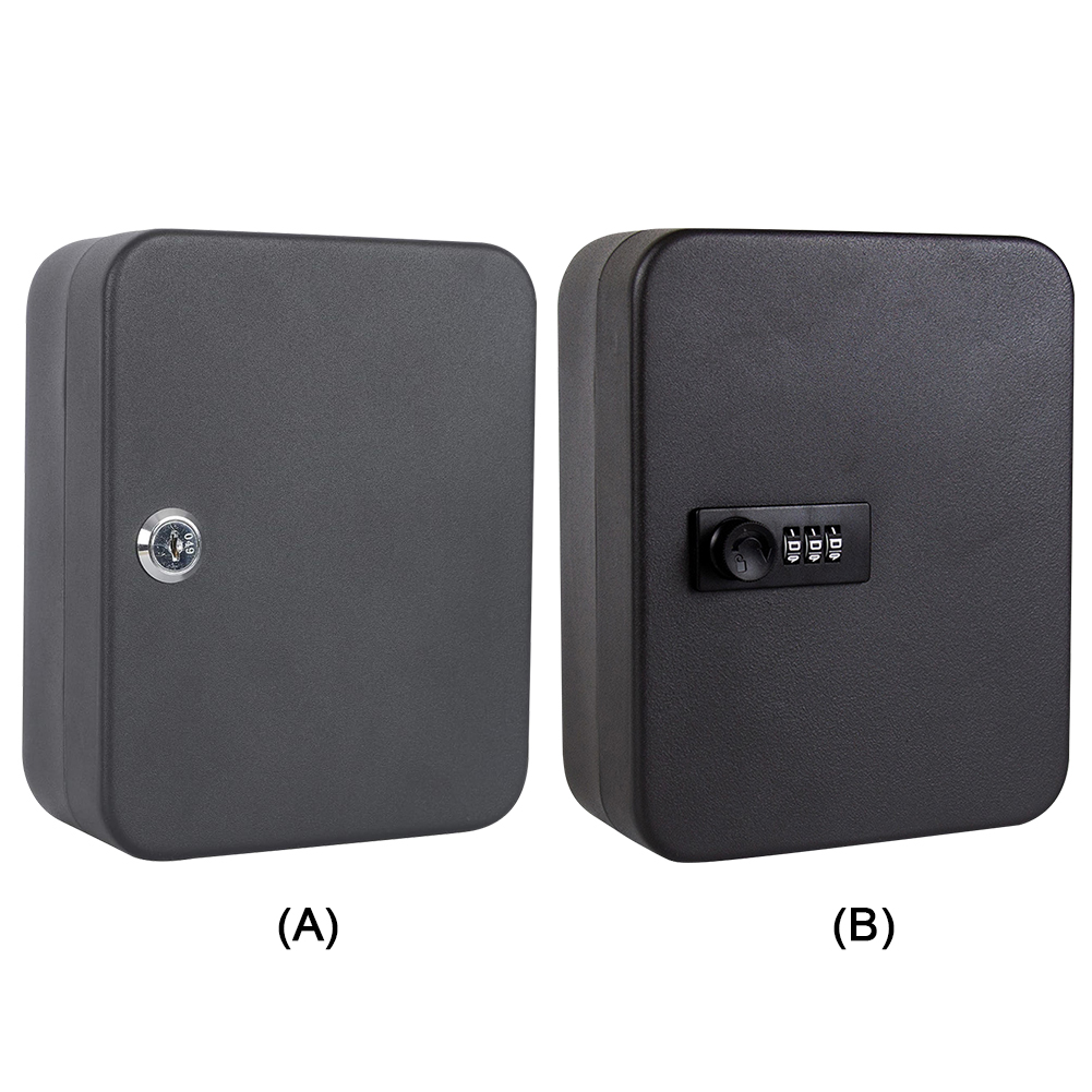 Wall Mount Key Cabinet Lock Box Digit Password Code/Key Security Lock for Home Office Key Safe Secret Storage Box Organizer