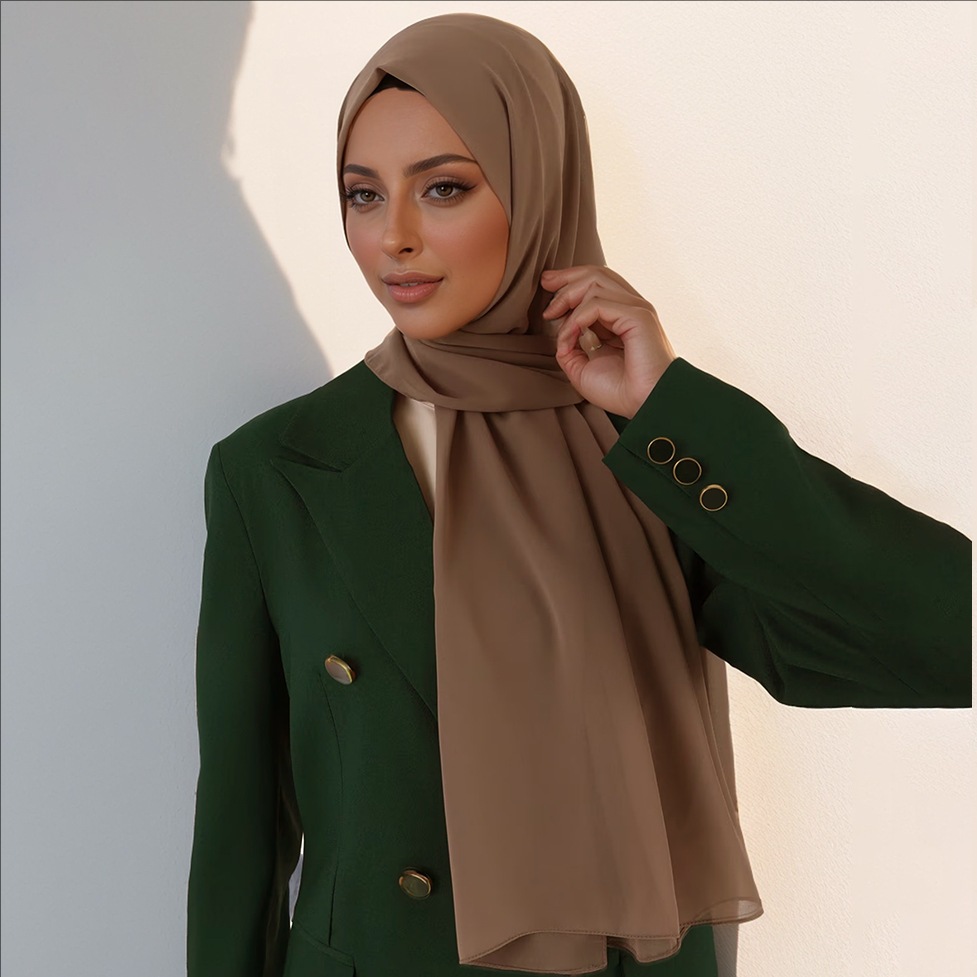 Nueva bufanda Hijabs musulmana de gasa Premium para mujer, chales de gasa de peso pesado, pañuelo para la cabeza, Foulard, turbante islámico, diadema