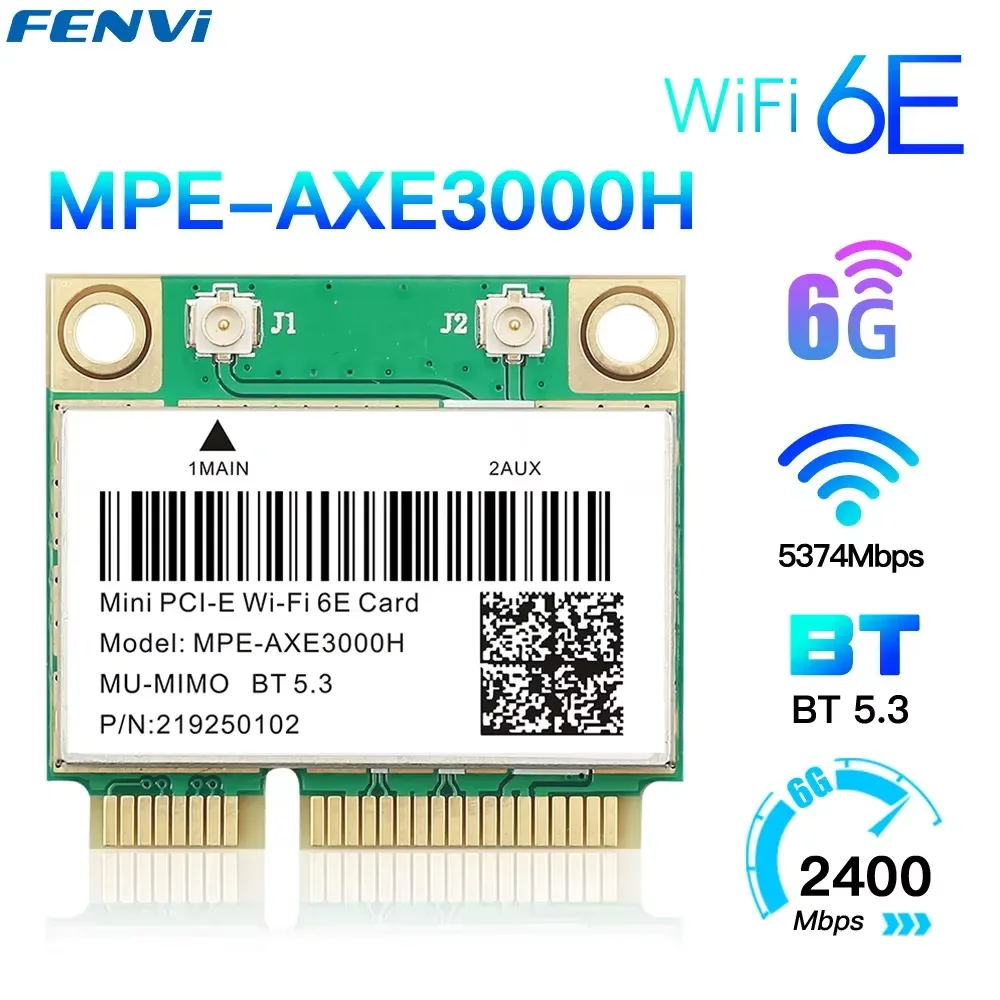 WiFi 6E 5374 Мбит/с AX210 Беспроводная мини PCI-E WiFi карта для Bluetooth 5,3 802.11AX 2,4G/5G/6 ГГц Wlan сетевая карта адаптер для Win10