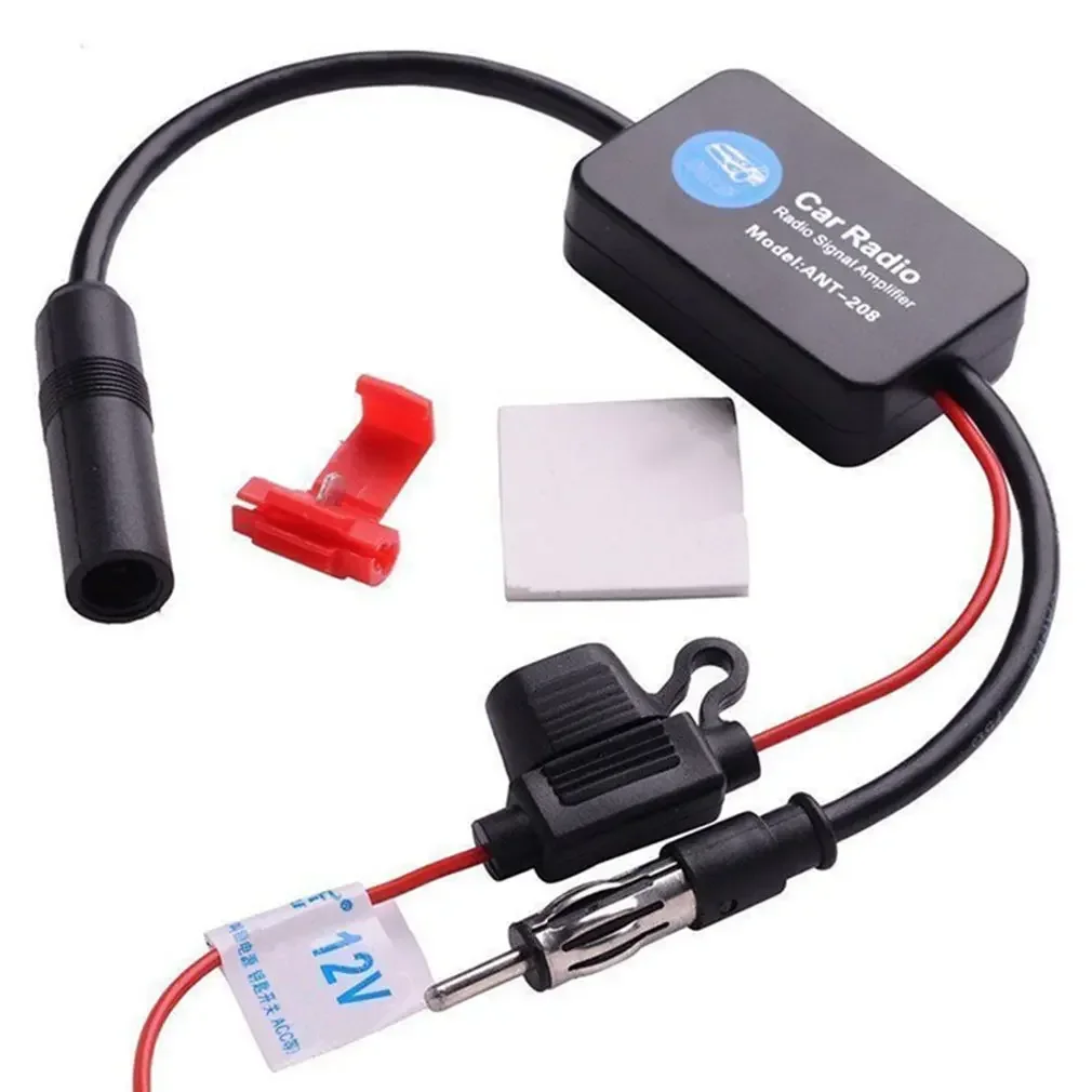 Pratik FM Sinyalverstärker Anti-Interferenz Auto Antenne Radio Universal FM Booster Amp Automobilteile Autoradio Verstärker