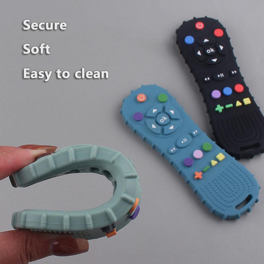1pcs Baby Remote Control Teether Silicone Baby Anti-Eating Gloves Pacifier Bracelet Teething Stick Biting Toys