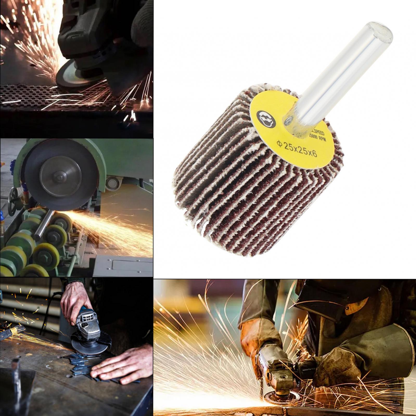 80 Grits Flap Wheel Sanding Paper Flap Wheel for Removing Rust Alumina Deburring Grinding Polishing Flat