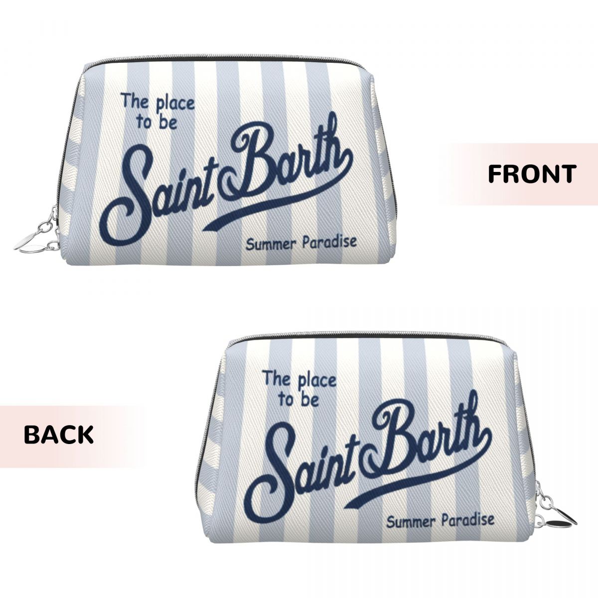 Stripe S-SAINT B-BARTH Exquisite and stylish portable multifunctional leather travel grooming and makeup bag