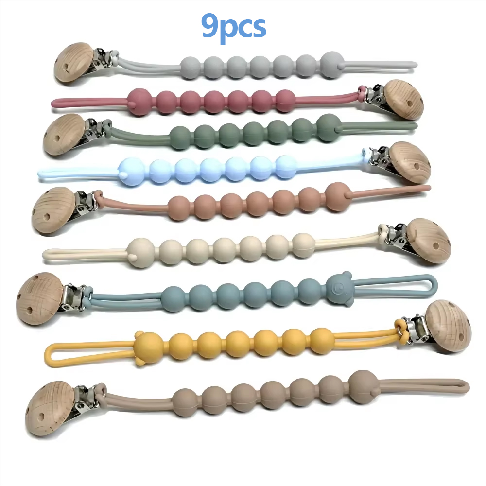 1/9 sztuk Baby One łańcuszek do smoczka smoczek dla niemowląt smycz Food Grade silikonowy gryzak gryzak Anti Lost smoczek Anti Drop Chain
