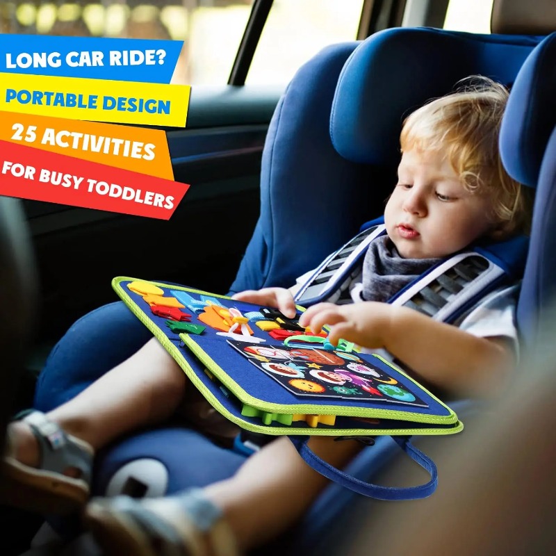 Sensory Busyness Felt Board Montessori Toys Preschool Learning Education Travel Activities Boys Fine Motor Skills