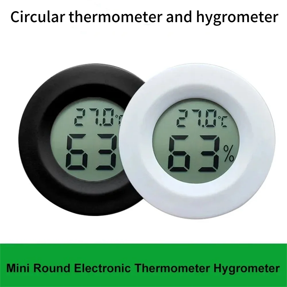 Mini higrómetro electrónico Circular de temperatura, pantalla electrónica Led, termómetro doméstico para interiores, higrómetro portátil para exteriores