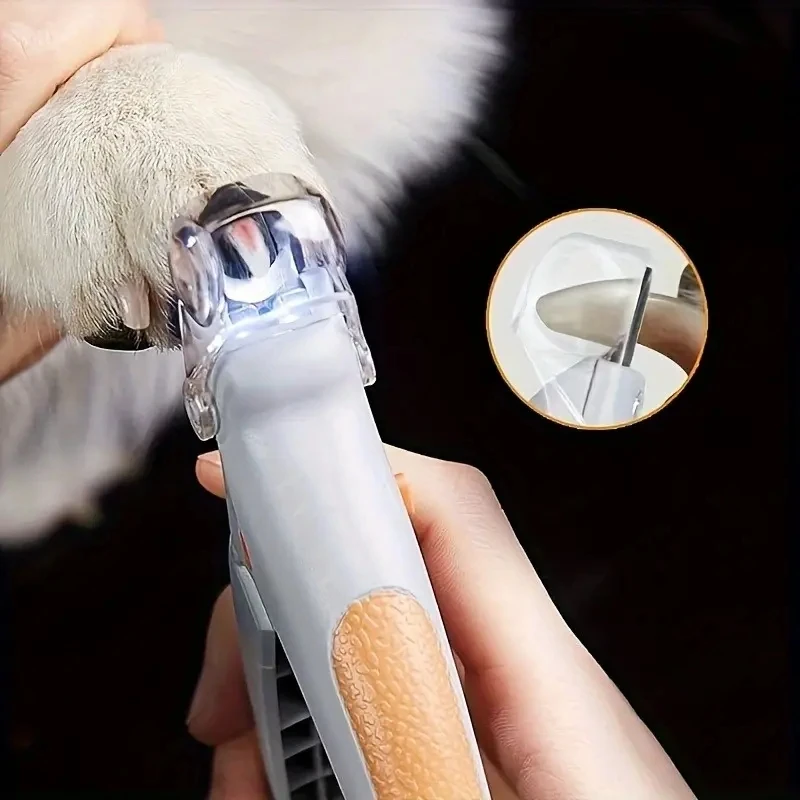 1 stuks verlichte LED-nagelknipper voor honden en katten - veilig en nauwkeurig trimmen - comfortabele grip voor verzorging