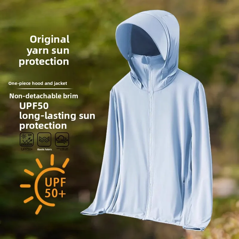 UPF50+ UV Protection Ice Silk Cool Feeling Sun Protection Clothing Lightweight Breathable Fiing Jaet Outdoor Sports irt