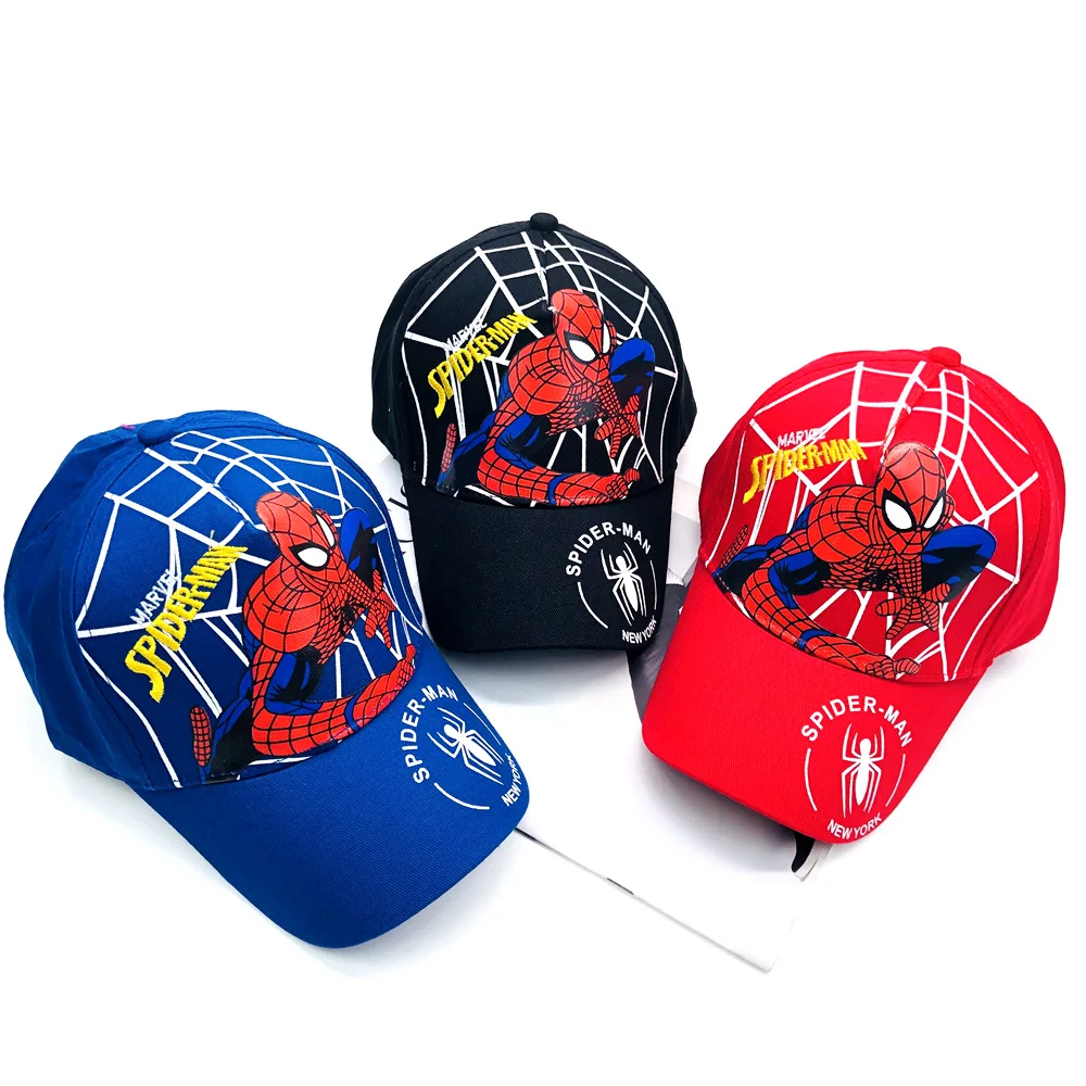 New Marvel Boys' Duck Tongue Hat Spider Man Cartoon Children's Baseball Hat Children's Hat