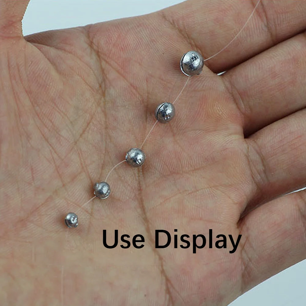 DNDYUJU 50 pz Rotondo Split Shot Pesi Da Pesca Piombo Esplosione Zavorra Da Pesca Galleggiante Peso Attrezzatura Strumento Accessori Per la Pesca
