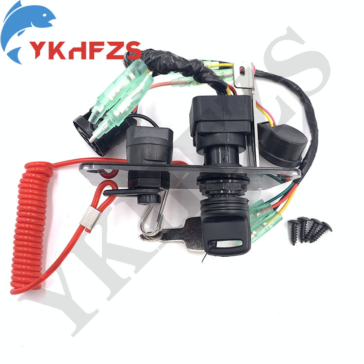 エンジンに適したシングルエンジンキースイッチ,コントロールボックス,704-82570-08エンジン互換,取り付けネジ付き,704