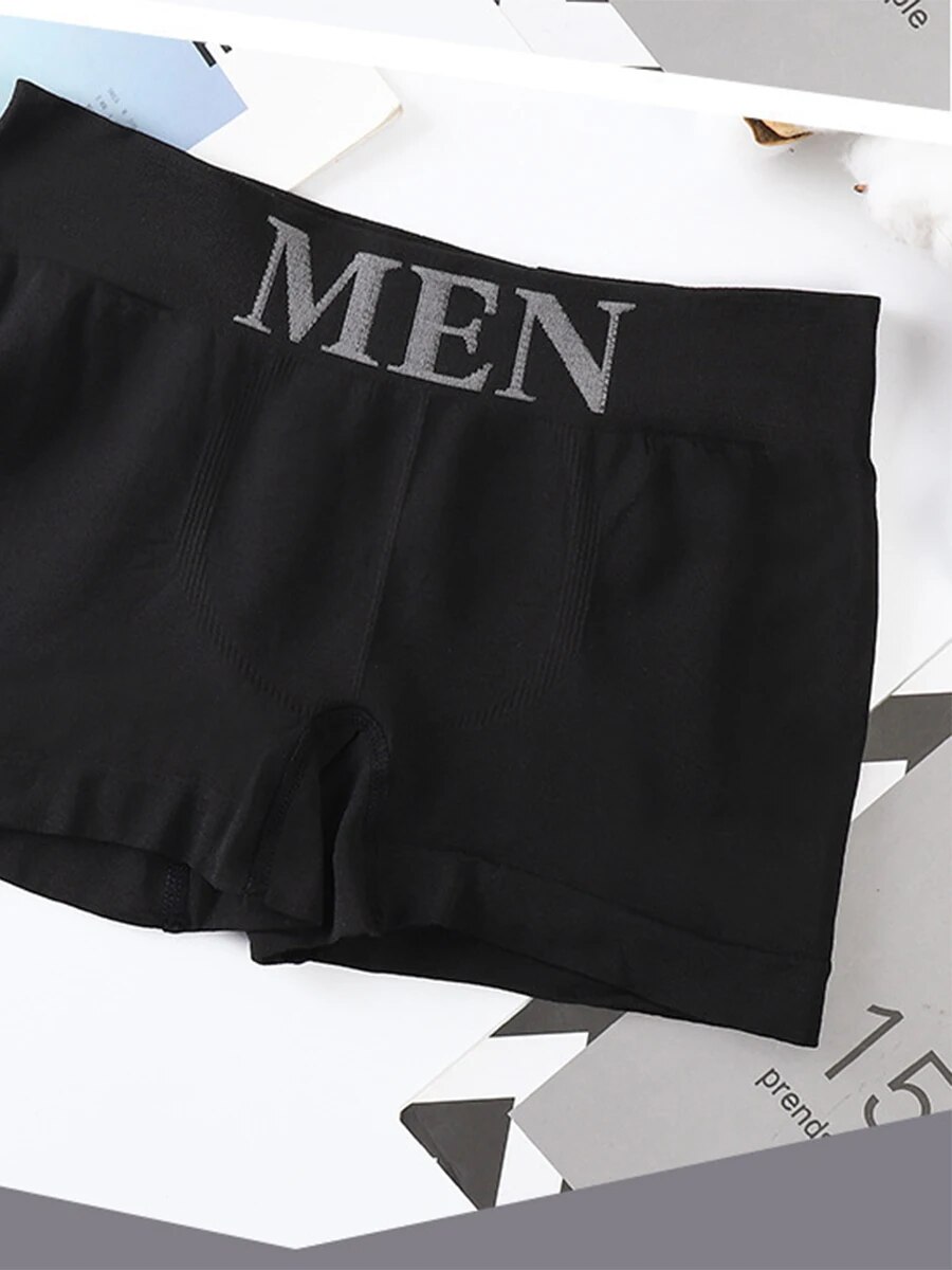 5 uds. Calzoncillos Boxer cómodos de Color liso elástico alto para hombre pantimedias transpirables