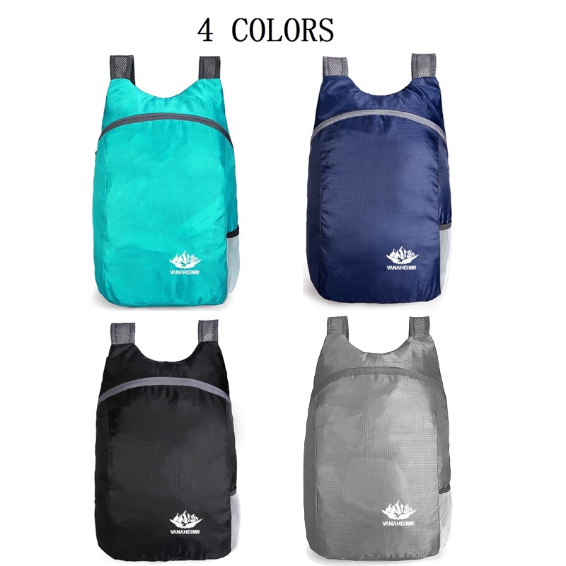 Outdoor neutrale waterdichte opvouwbare rugzak Grote capaciteit Draagbare camping Wandeldagtas Runing Ultralichte opvouwbare tas