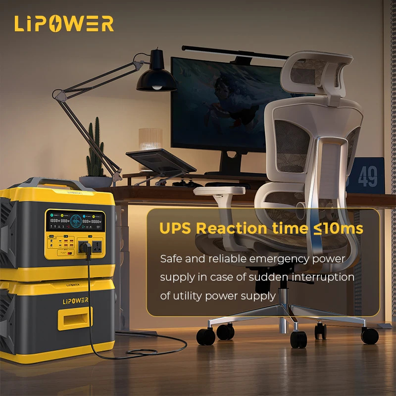Lipower ポータブル電源 3000W 2880Wh LiFePO4バッテリー UPS機能付き 2時間急速充電 アウトドア対応