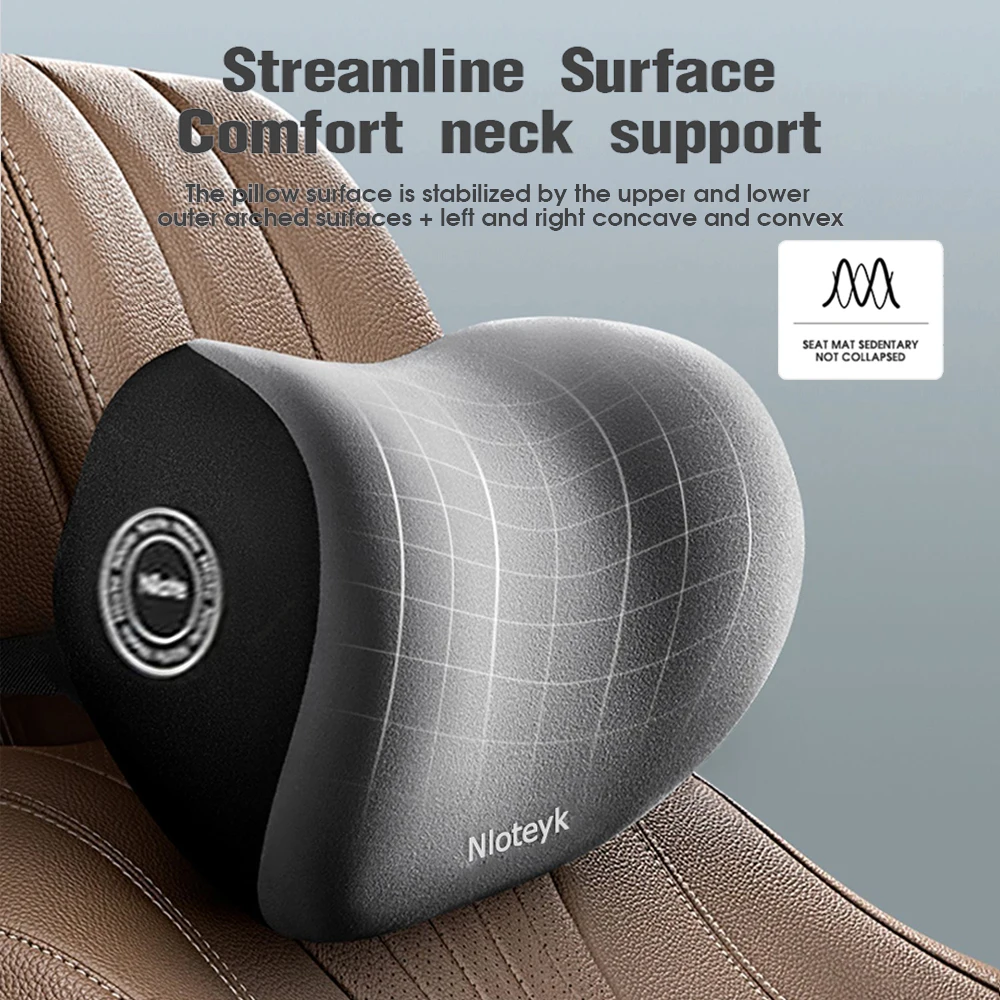 รถคอหมอนหน่วยความจําโฟมป้องกันเอวพนักพิงเบาะเอวเบาะรถ Headrest ที่นั่ง Travel ภายใน Accessorie