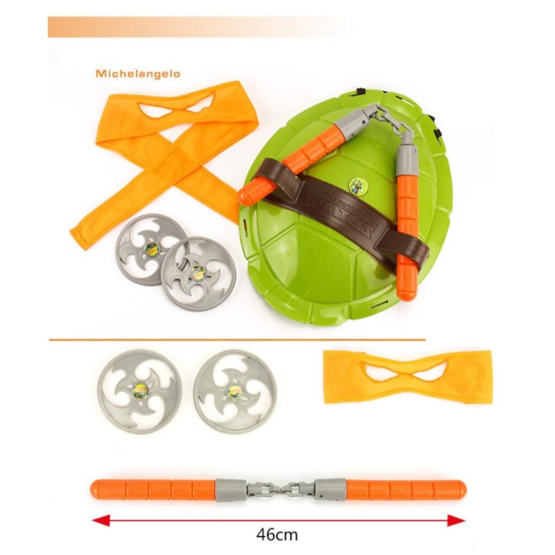 Ninja Schildkröte cos gekleidet Waffe Anzug Schildkröte Muschel Augen maske Cosplay Set Kind Ninja Schildkröte Spielzeug Kinder Geschenk
