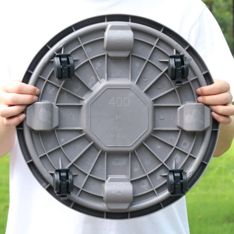 Ruote universali per vasi da fiori Vassoio rotondo in plastica Supporto per vasi da fiori per carichi pesanti Supporto per piante in vaso mobile con rulli