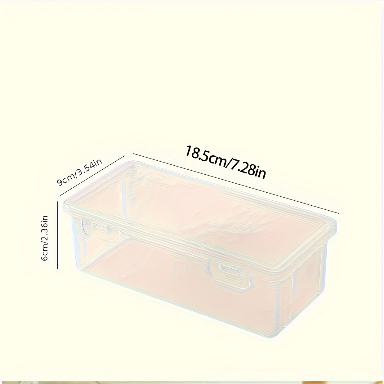 1/4pcs Large Clear Plastic Storage Box with Hinged Lids for Jewellery Ornaments Home & Office Supplies Organization