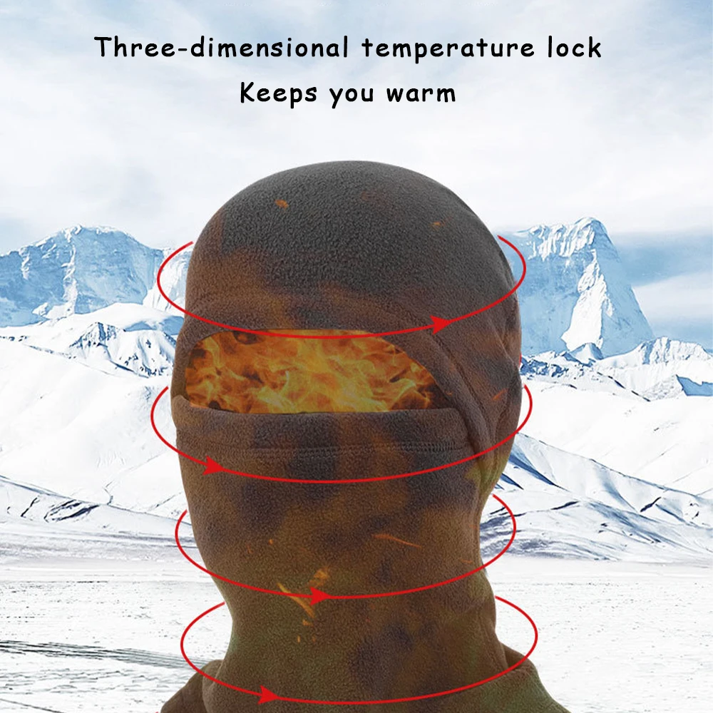 ฤดูหนาวกลางแจ้งขี่ Full Face Mask ครอบคลุม Balaclava ขนแกะรถจักรยานยนต์ตกปลาเล่นสกี Face Mask WARM Windproof ฝาครอบหมวก
