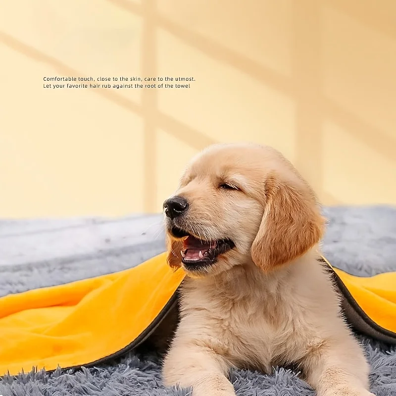 Soft and Absorbent Pet Bath Towels and Dog Blankets Perfect for Drying and Snuggling with Your Furry Friend