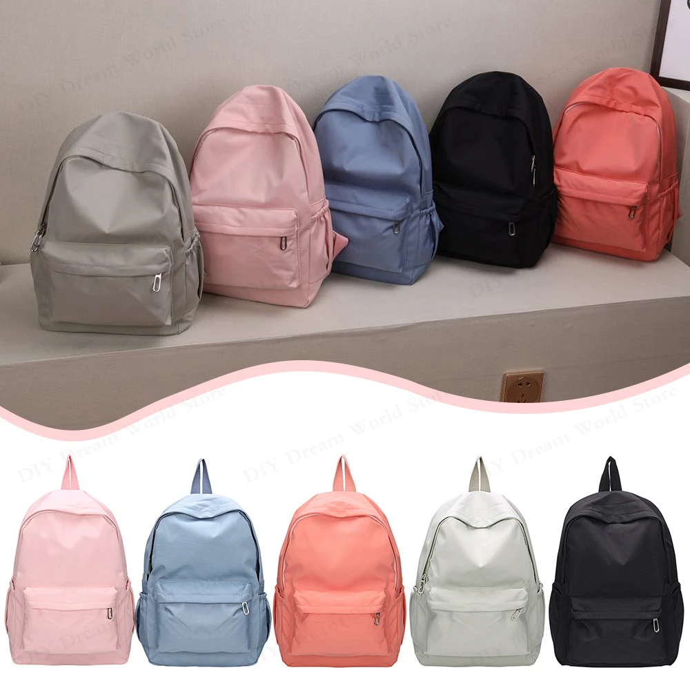 Zaino versatile nero blu rosa Zaino da viaggio impermeabile di grande capacità di alta qualità Borsa per computer in nylon lavabile Unise