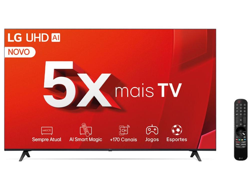 Smart TV 65" 4K LG Ultra HD 65UT8050 com Processador a5 Ger7 AI Alexa/Chromecast