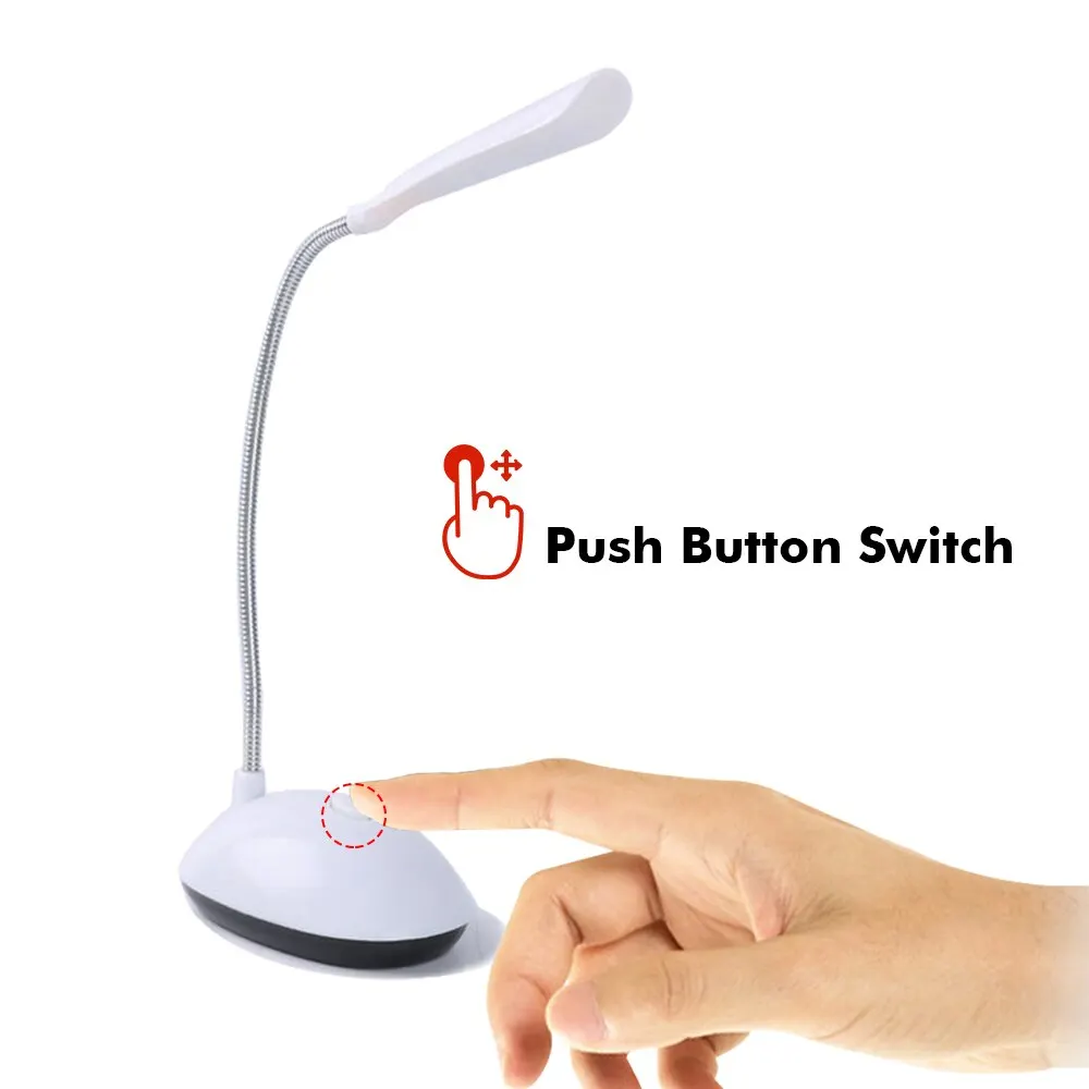 Luz LED de escritorio, lámpara de lectura con protección ocular, lámpara alimentada por batería AAA, luz nocturna creativa plegable para leer, estudiar y dormitorio