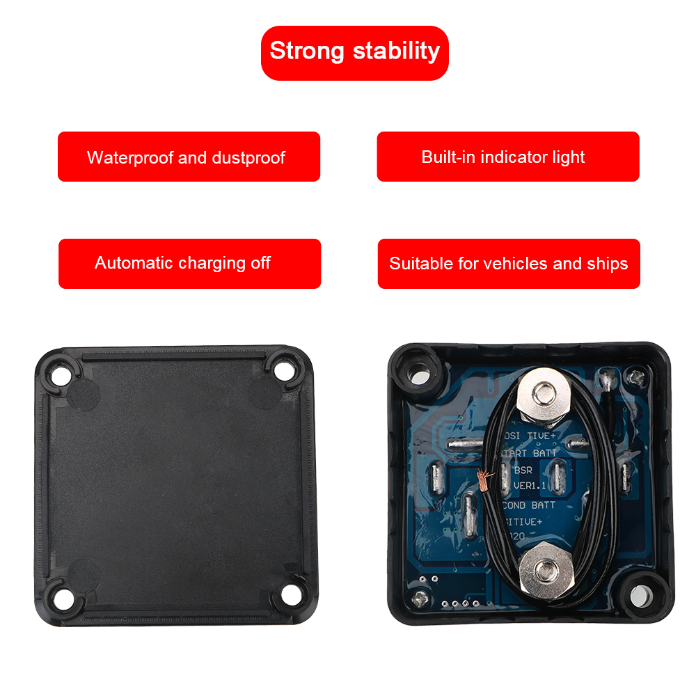 リレーVSR ​ キャンピングカー用スマートバッテリーアイソレーター 12V 140A 電圧感応分割充電