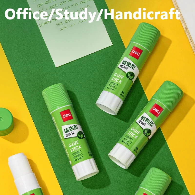 9/21g Deli Colla forte Stick artigianale Non tossico Incollaggio extra forte Asciugatura rapida Studenti perfetti Uso in ufficio Alta qualità