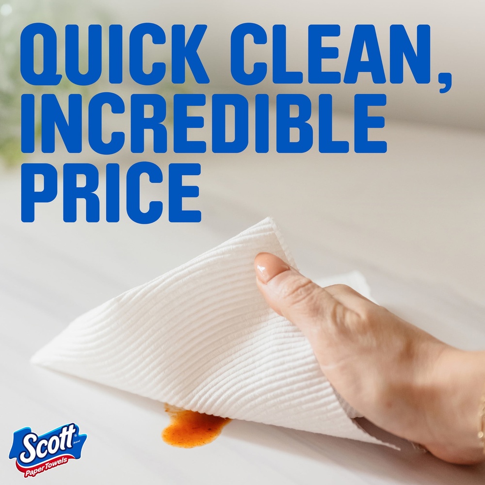 Paper Towels Choose-A-Sheet 6 Double Rolls Lint-Free Absorbent Disposable Sheets FSC Certified Perforated Kitchen Cleaning