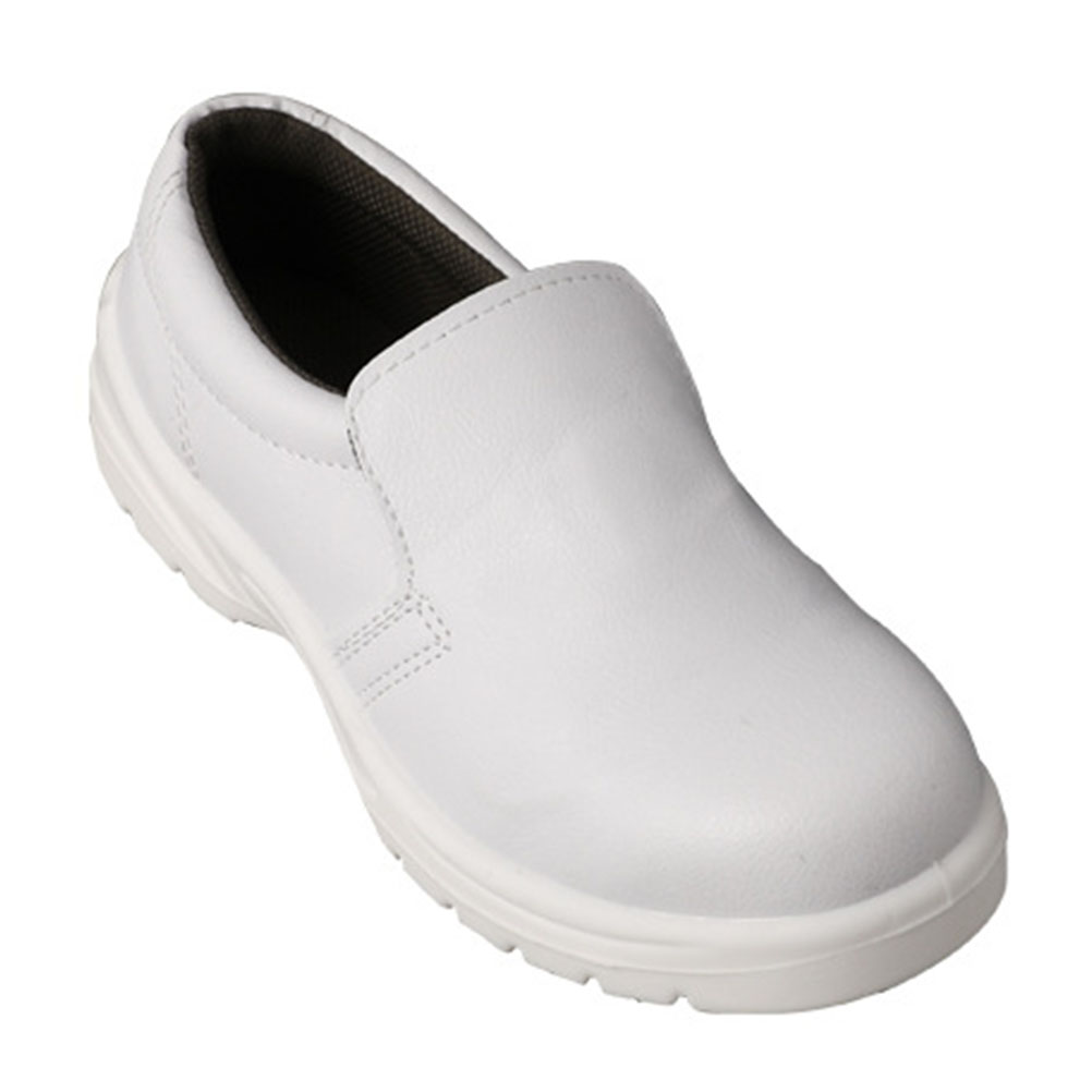 Dustproof Anti-static Safety Shoes White Size 43 Breathable Honeycomb Net Workshop Shoes Oil-resistant Lightweight Durability