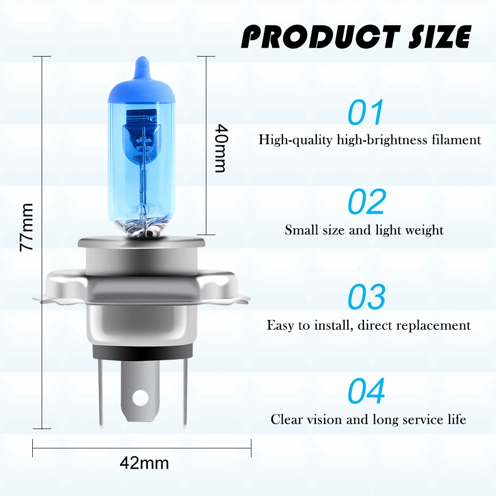 2 STKS Auto 55 W Halogeen Koplamp H7 H4 H1 H11 HB3 9005 HB4 9006 Halogeen Koplamp Auto Licht Hi/Lo Beam 6000 K 12 V Witte Lamp