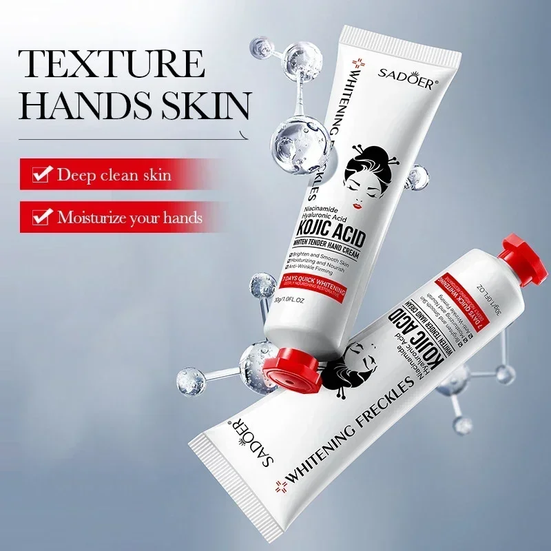 SADOER crema de manos de ácido kójico hidratante nutritivo brillo cremas de manos hidratantes belleza manos productos para el cuidado de la piel