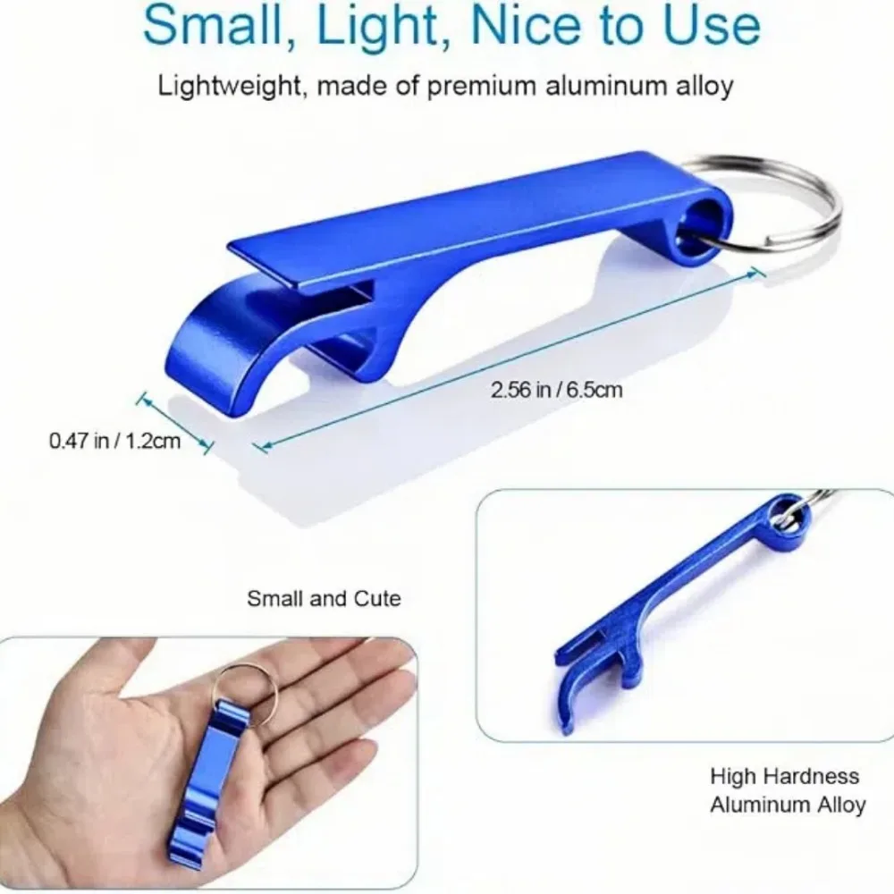 5PCSCustom LOGO Name Bottle Opener Beer Keychain Keyring Multifunctional Laser Carving Key Ring Chain Bar AD Multi Color Gift