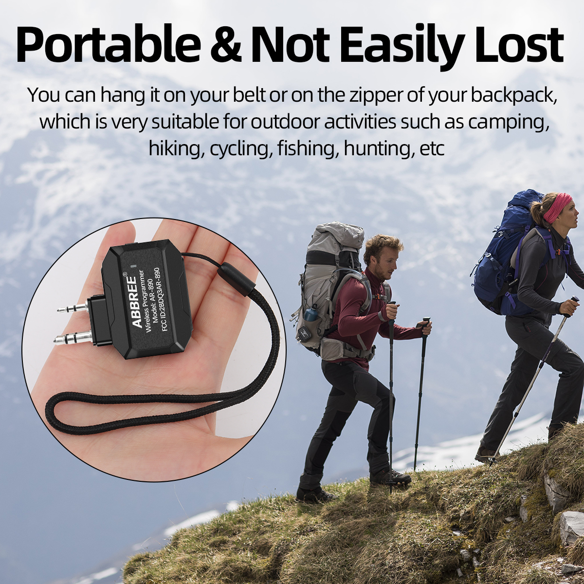 Abbree Bluetooth Wireless Programmierer für Walkie Talkie Plug & Play ohne Treiber Ausgabe Telefon App Programmierung für Baofeng UV5R BF888s