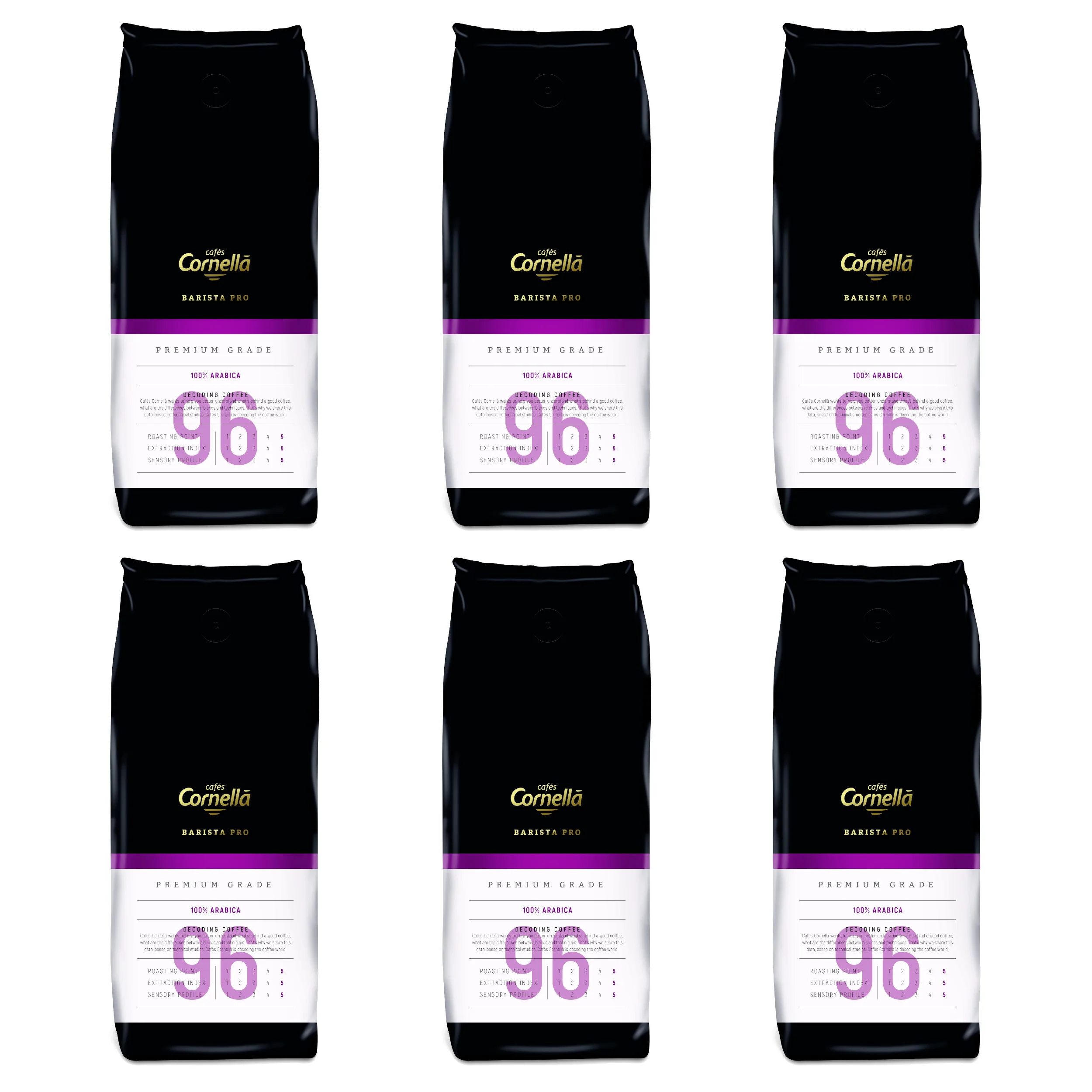 6x Kawa ziarnista CORNELLA Barista Pro 96 Premium Grade 1 kg
