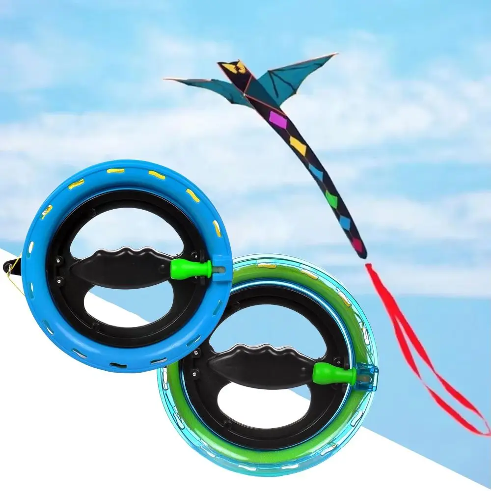 Carrete para cometa, rueda de fuego, carrete de cuerda con cuerda de 14/16/18cm, enrollador de línea para cometa, herramienta con mango volador, cometas