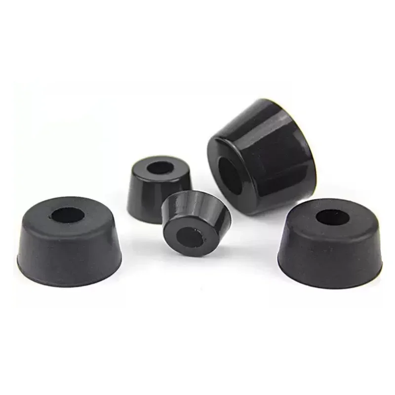 ยางฟุตสีดําตารางเท้า Pad เก้าอี้ Protector Shock Stand Absorber ฝาครอบกันลื่นตู้ด้านล่างแผ่นเฟอร์นิเจอร์ขา